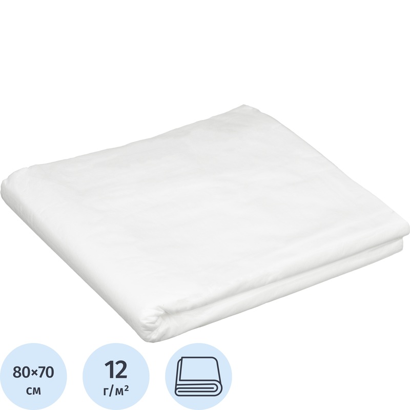 Изображение товара Простыня одноразовая Чистовье Стандарт нестерильная в сложении 80x70 см белая (100 штук в упаковке)