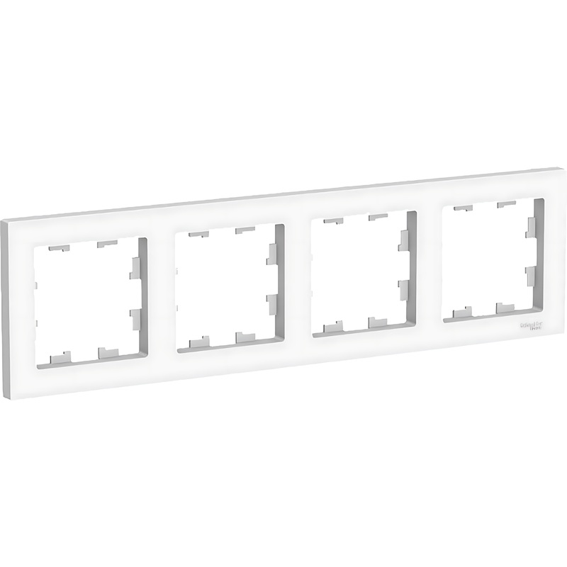 Изображение товара Рамка 4 поста AtlasDesign белая для электроустановочных изделий