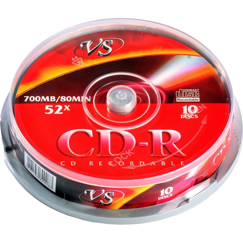 Изображение товара Диск CD-R VS 700 МБ 52x cake box 10 штук