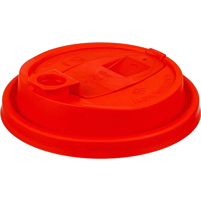 Изображение товара Крышка для стакана 90 мм красная Аэроснаб упаковка 800 штук