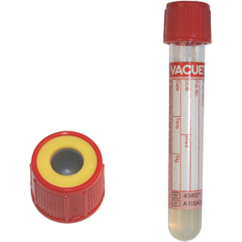 Изображение товара Вакуумные пробирки Vacuette с активатором свертывания и гелем 8 мл 50 штук