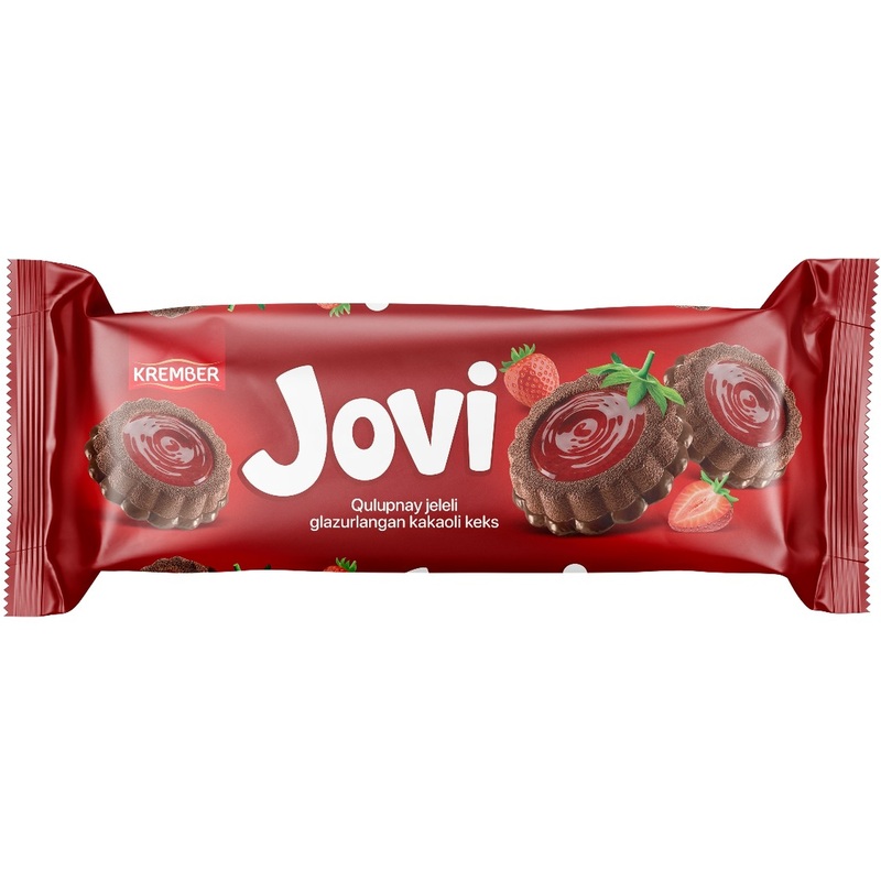 Изображение товара Кекс Jovi Krember с клубничным желе в глазури 180 г