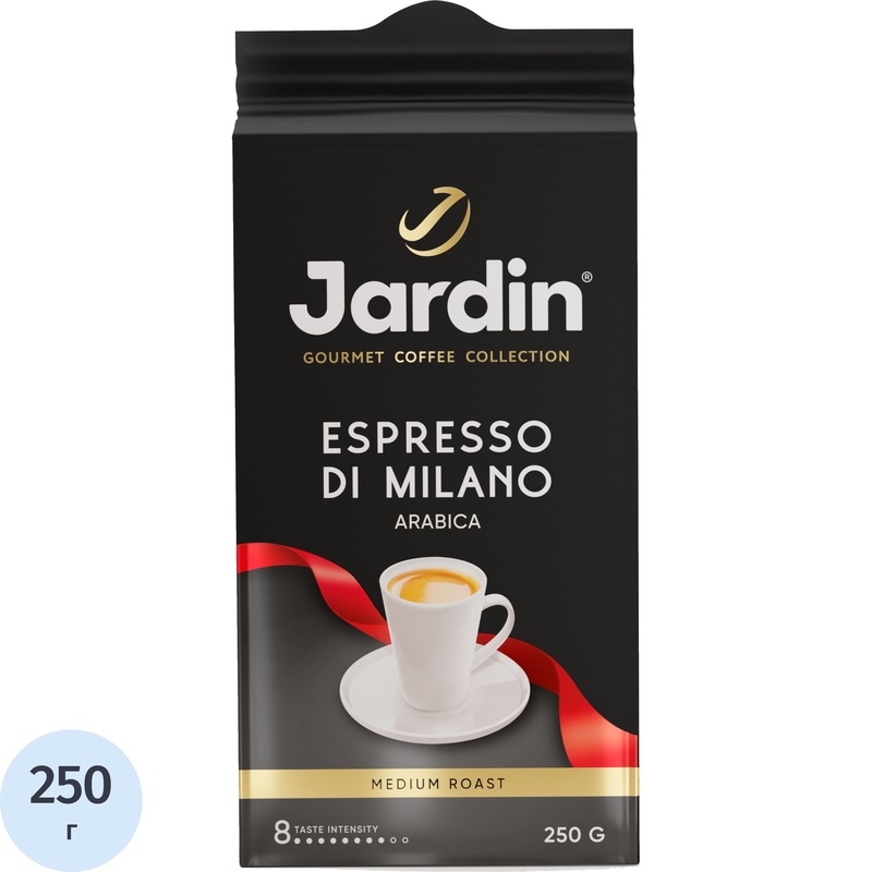 Изображение товара Кофе молотый Jardin Espresso di Milano 250 г вакуумная упаковка Россия