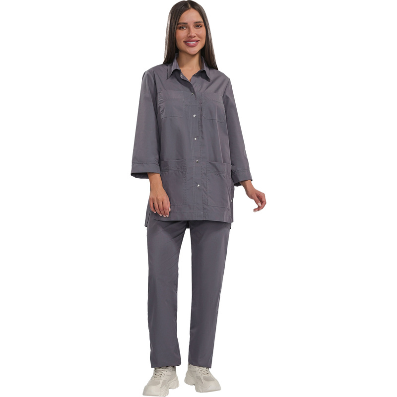 Изображение товара Костюм для горничных и уборщиц женский У26-КБР серый 46 Россия