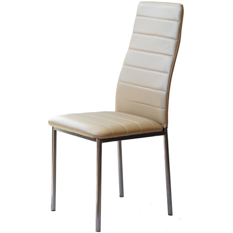 Изображение товара Стул обеденный Антей См43.3/7 жемчужный из экокожи и металла