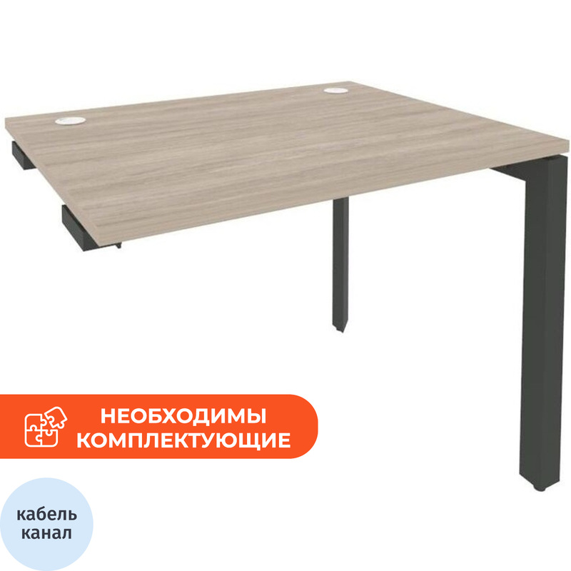 Изображение товара Стол рабочий прямой ONIX-П O.MP-SPR-1.8 дуб аттик антрацит 980x800x750мм