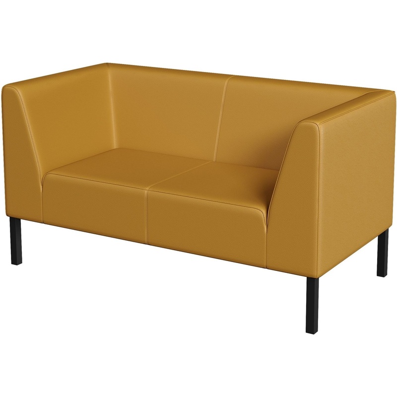 Изображение товара Диван двухместный Bonus желтый (искусственная кожа)