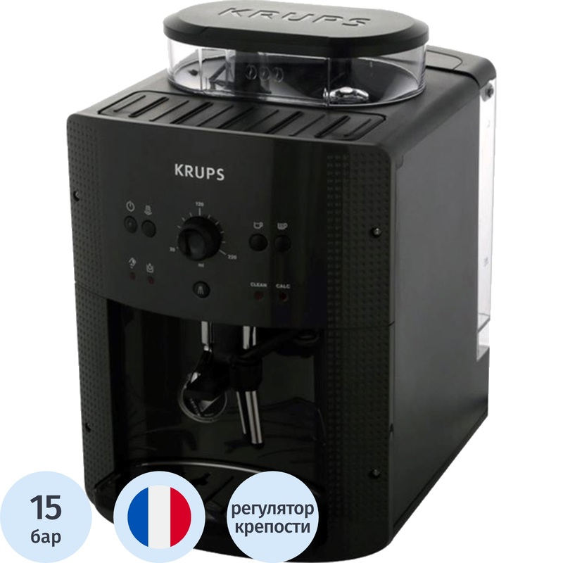 Изображение товара Кофемашина Krups EA810870 черная с встроенной кофемолкой и автоматической очисткой