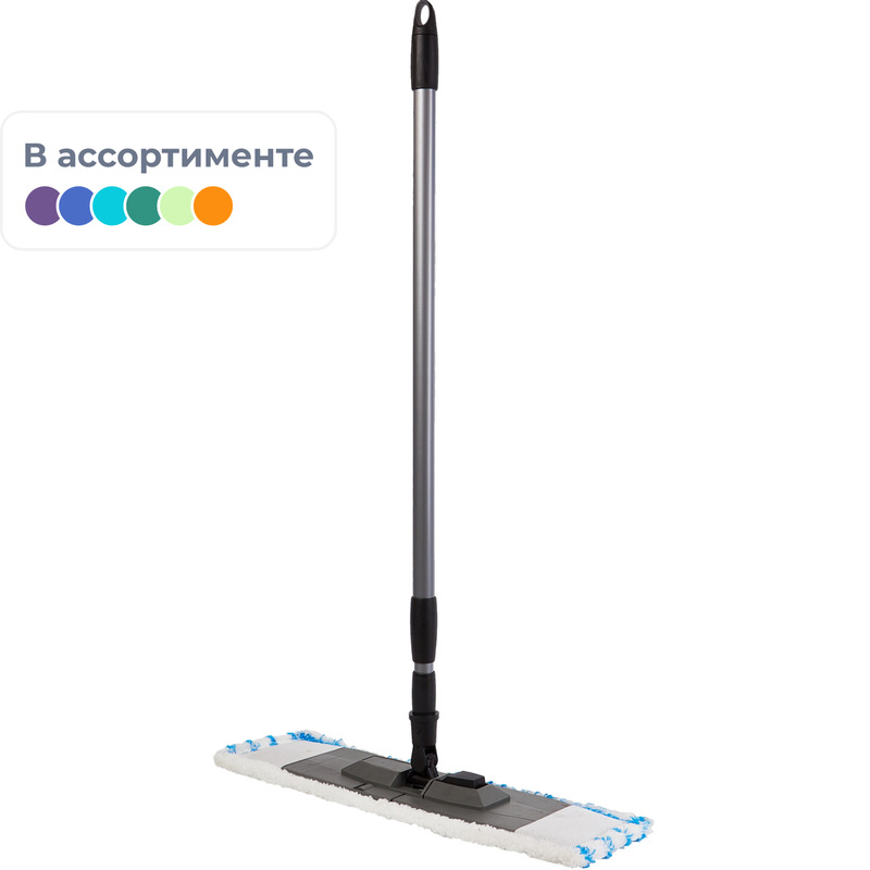 Изображение товара Швабра флаундер Spin&clean Soft 40x10.5 см телескопическая рукоятка