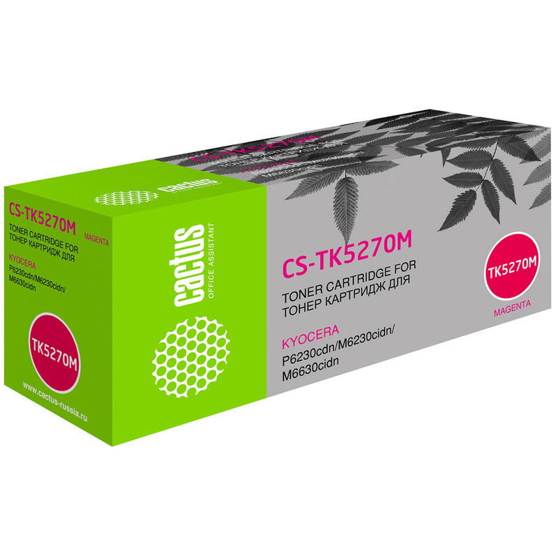 Изображение товара Картридж лазерный Cactus TK-5270M пурпурный совместимый для Kyocera 6000 страниц