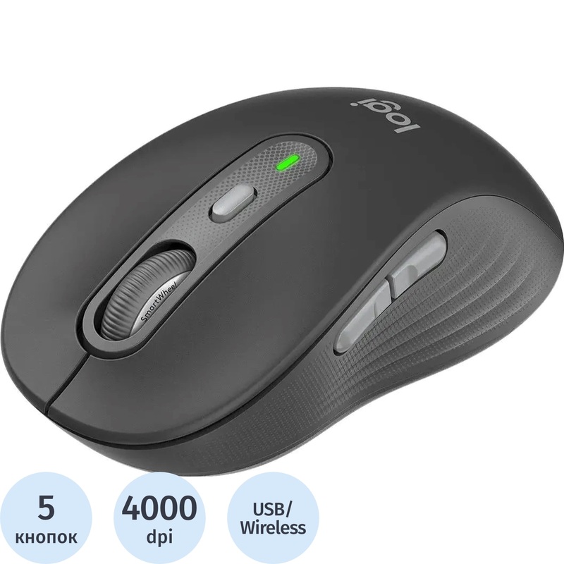Изображение товара Беспроводная мышь Logitech M750 темно-серая