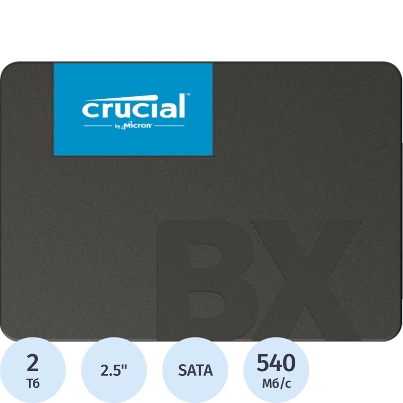 Изображение товара SSD накопитель Crucial BX500 2 ТБ (CT2000BX500SSD1) Изображение товара SSD накопитель Crucial BX500 2 ТБ (CT2000BX500SSD1)