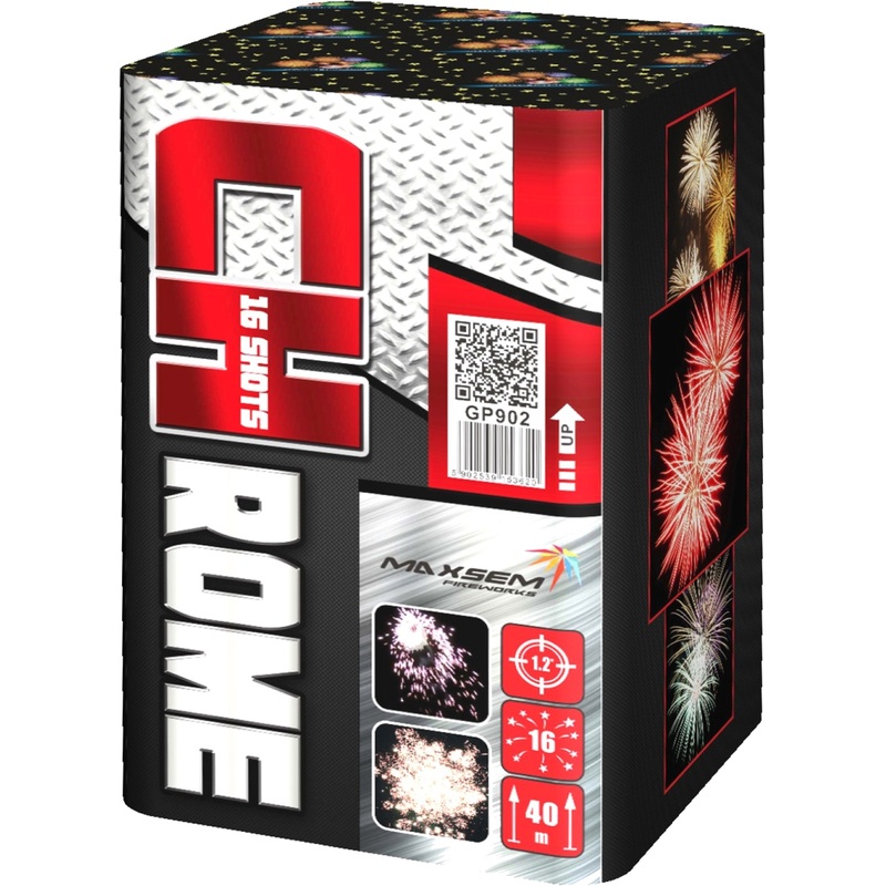 Изображение товара Батарея салютов Maxsem Chrome 19 залпов GP902 для ярких праздников