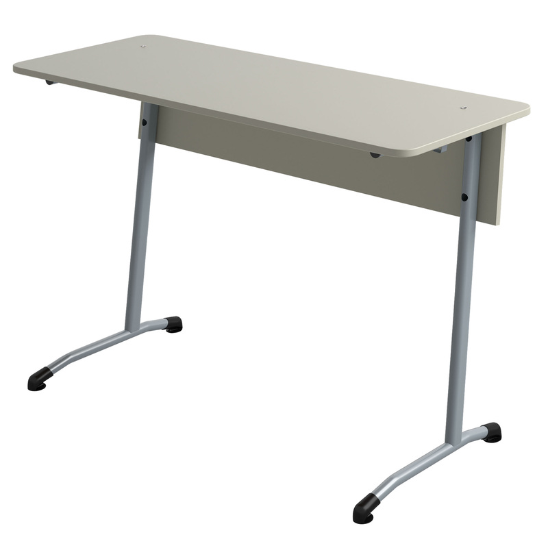 Изображение товара Двухместная парта Гармония с закругленными углами серый рост 7