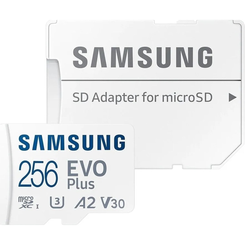 Изображение товара Карта памяти Samsung Evo Plus 256 ГБ UHS-I U3 V30 micro SDXC карта с адаптером