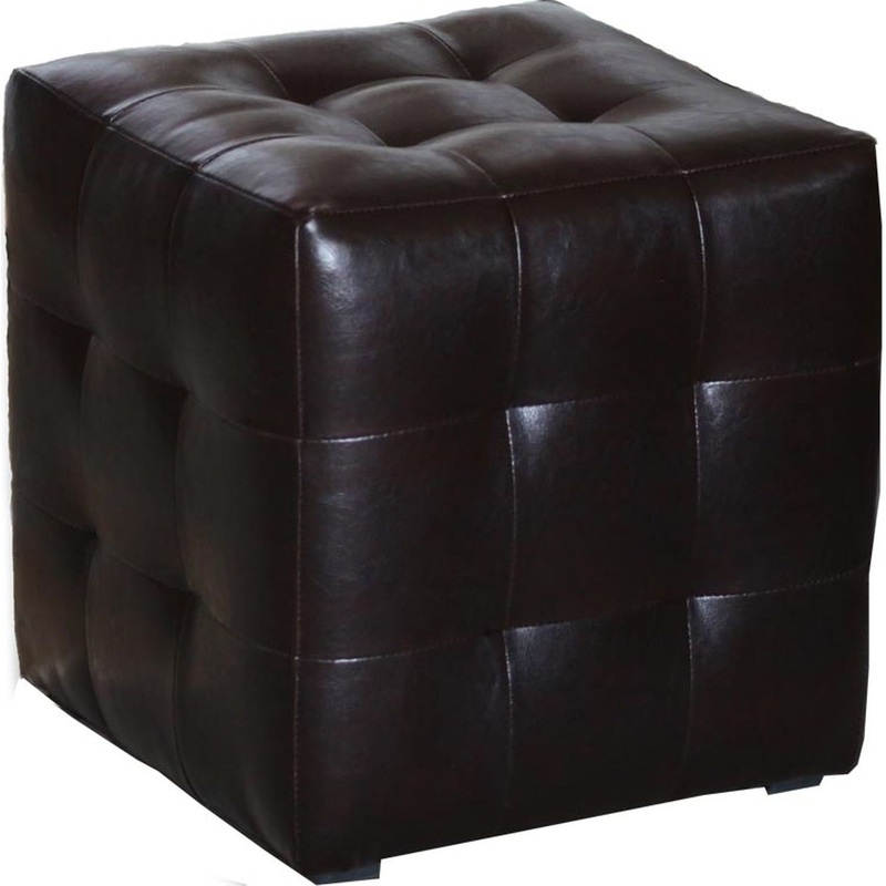 Изображение товара Пуф Лотос коричневый (искусственная кожа, 400x400x420 мм)