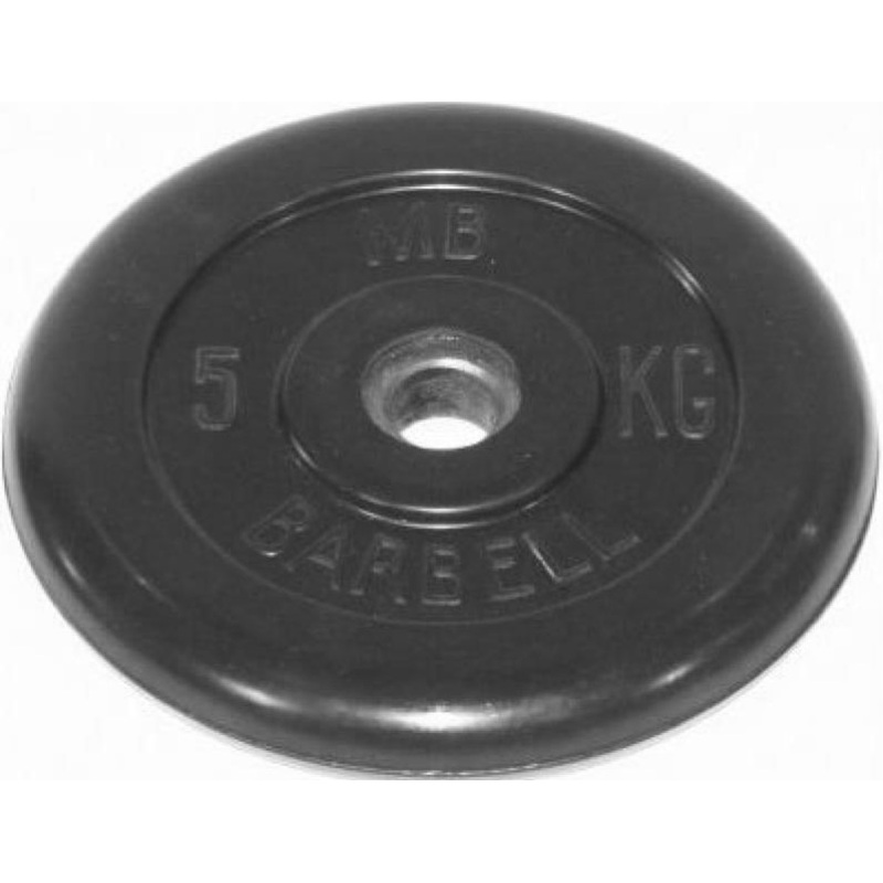 Изображение товара Диск обрезиненный для штанги 5 кг черный Емкость 26×2.9 см