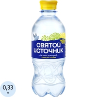 Вода питьевая Святой источник газированная со вкусом лимона и лайма 0.33  л