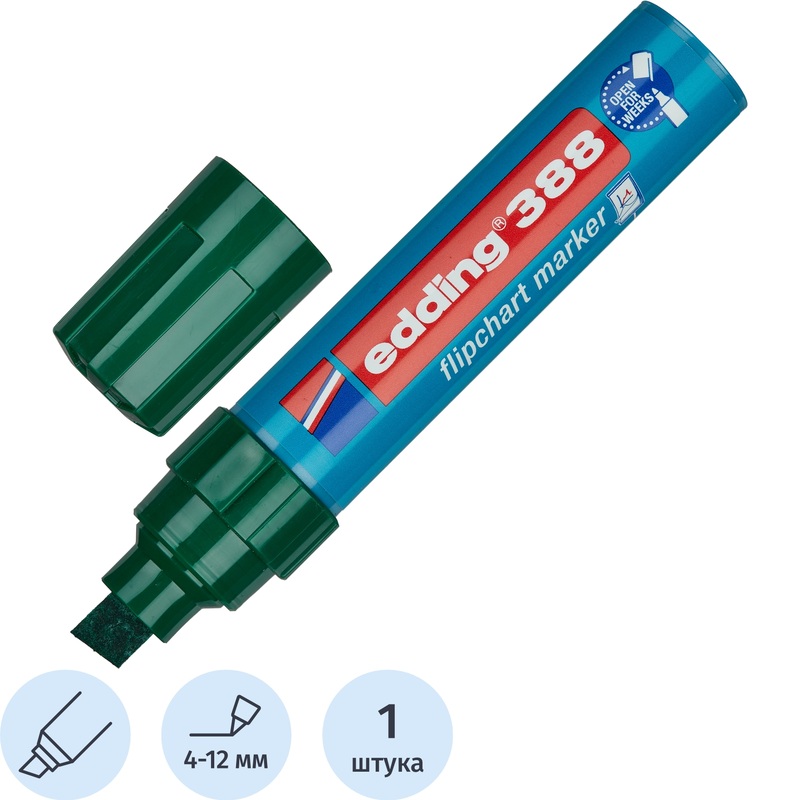 Изображение товара Флипчарт маркер Edding E-388/004 зеленый с скошенным наконечником