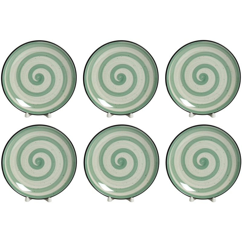 Изображение товара Набор тарелок на 6 персон 6 предметов Elrington Фисташковый бриз керамический (139-27080)