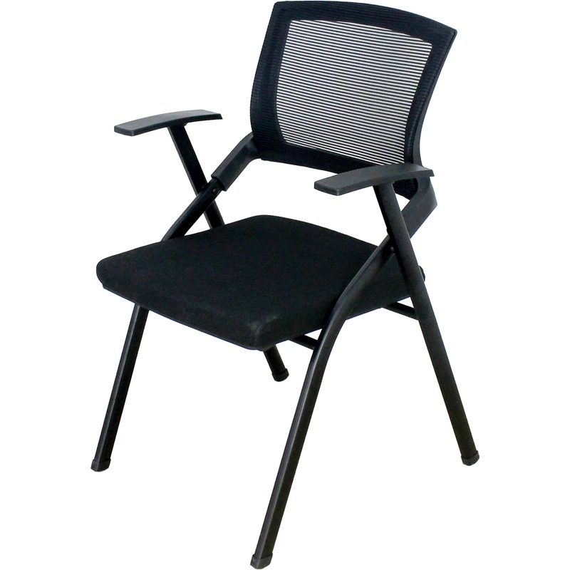 Изображение товара Стул офисный складной Everprof EP-100 черный металлический с сеткой тканью