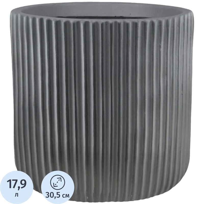 Изображение товара Кашпо Idealist Урбан 17.9 л антрацит стильное для комнатных растений
