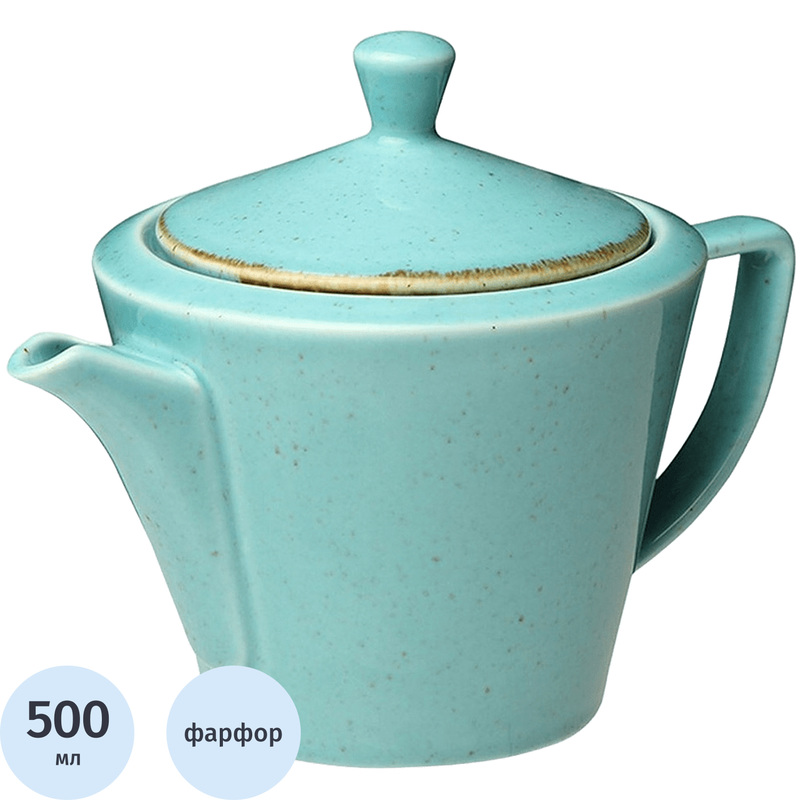 Изображение товара Чайник заварочный фарфоровый Porland Seasons 500 мл (938405 бирюзовый)