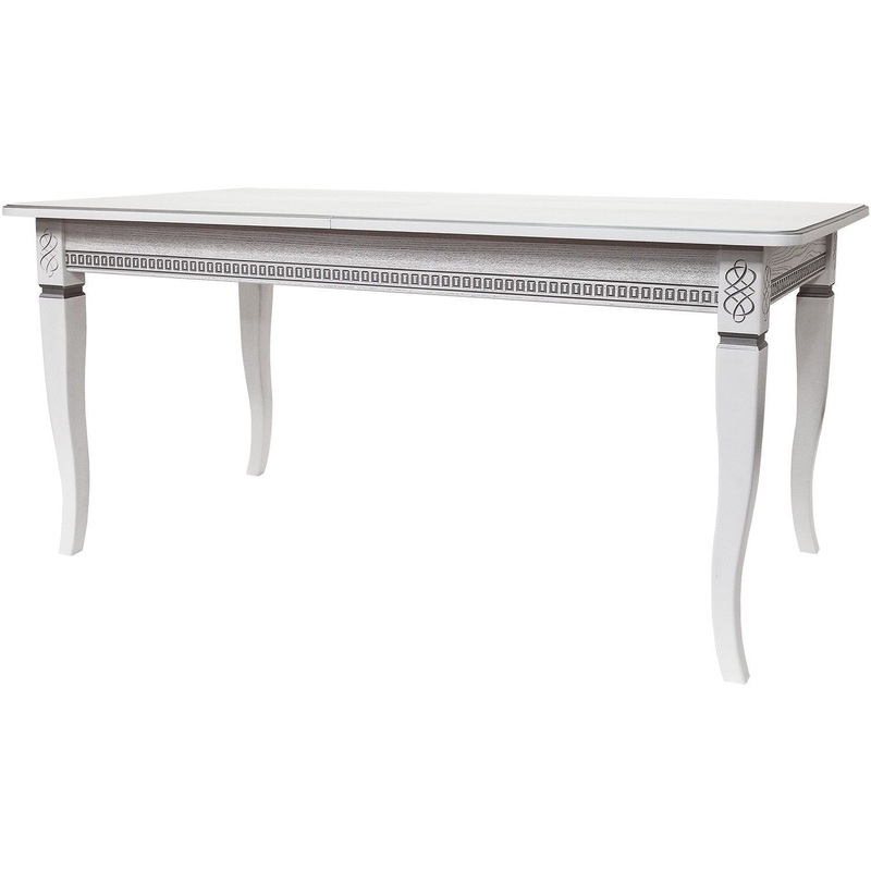 Изображение товара Обеденный стол Фидея 3 раздвижной белый/серебро 1200х700х765 мм