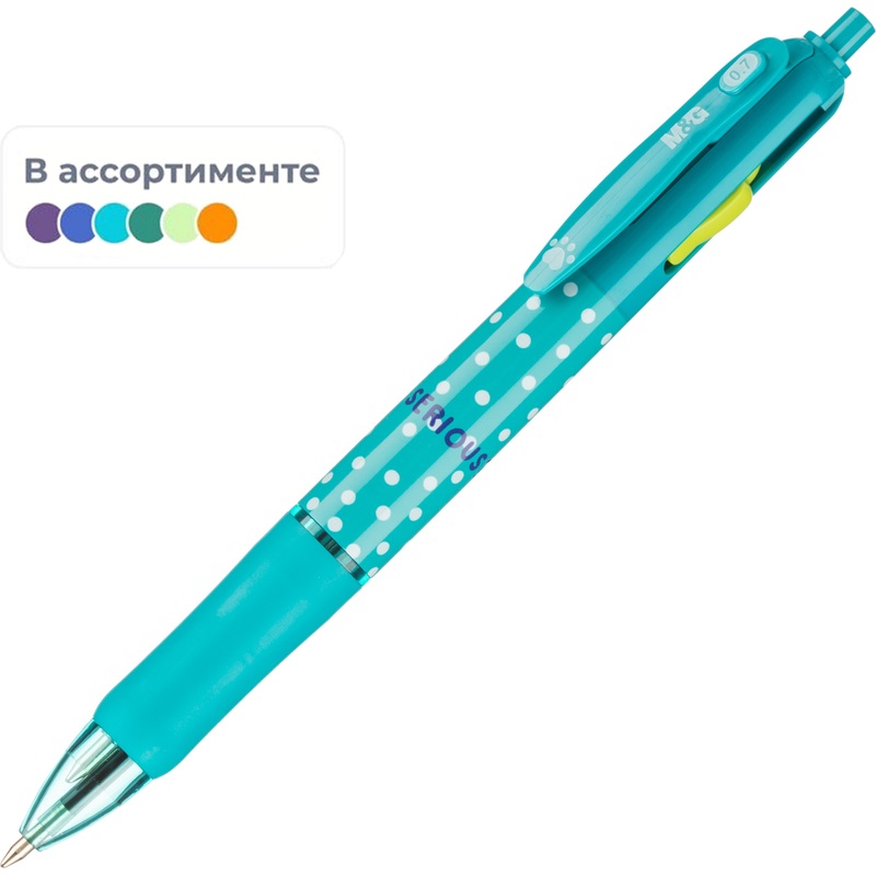 Изображение товара Ручка шариковая автоматическая M&G So Many Cats 4 цвета (толщина линии 0.5 мм)
