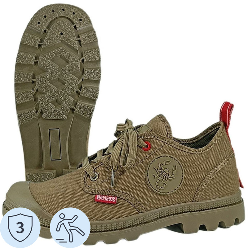 Изображение товара Рабочие полуботинки Скорпион Комфорт из текстиля хаки размер 46