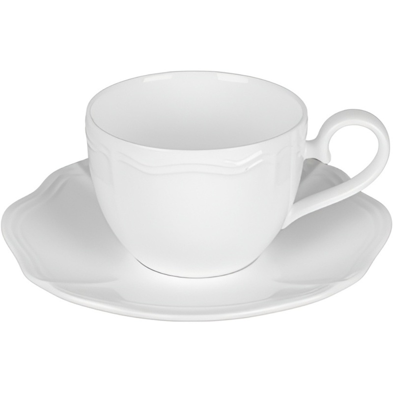 Изображение товара Чайная пара Casa di Fortuna Grazia фарфоровая 350 мл белая