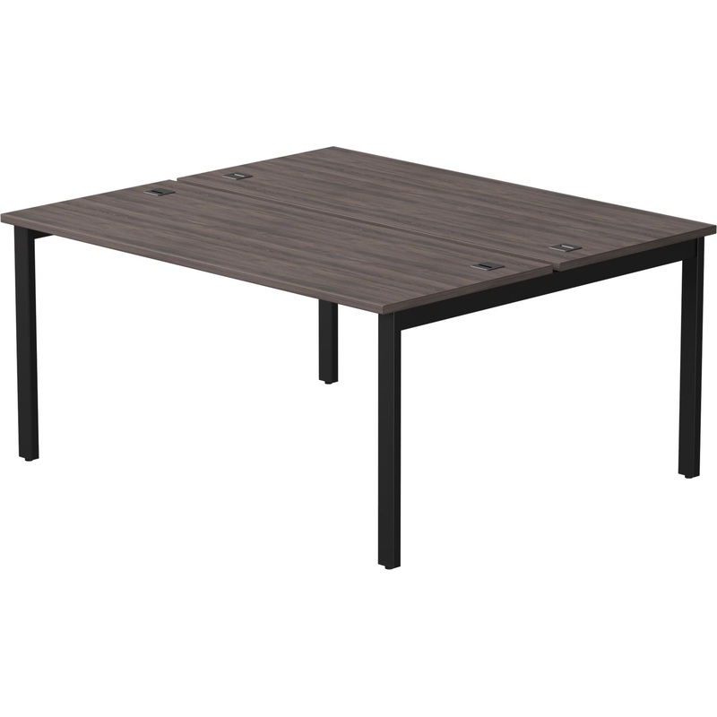 Изображение товара Рабочая станция EVO 254S020DK9005 двухместная дуб пасадена чёрная для офиса