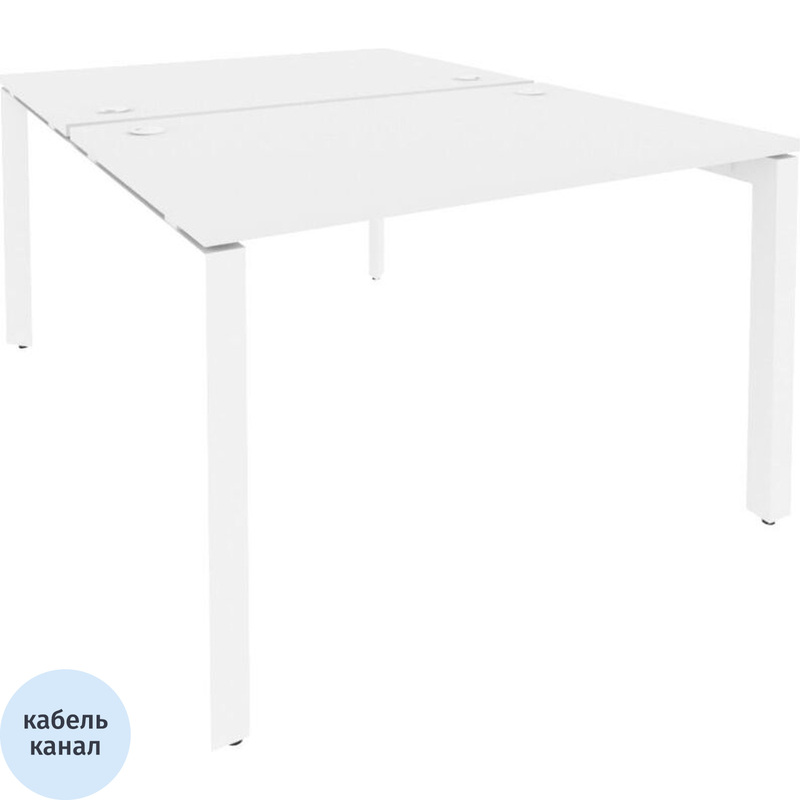 Изображение товара Рабочая станция на 2 рабочих места ONIX-П O.MP-D.RS-2.2.8 белый бриллиант