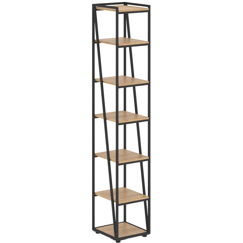 Изображение товара Стеллаж для документов Loftis LMHC 40 (дуб бофорд/черный, 400х430х2253 мм)