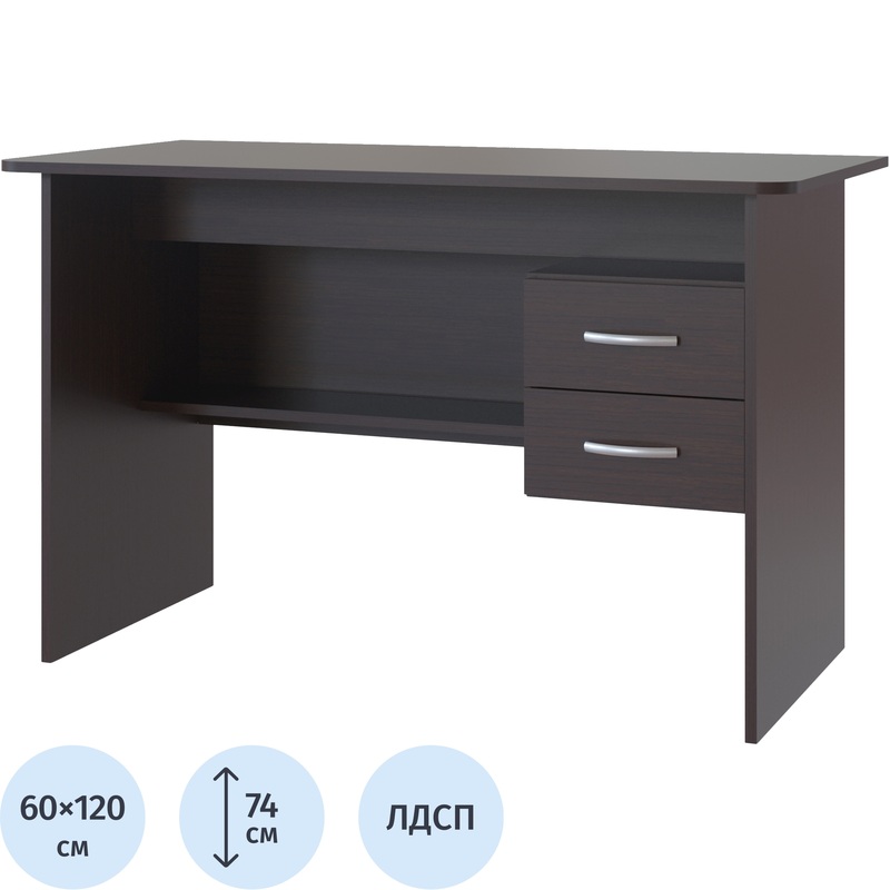 Изображение товара Стол компьютерный Сокол СПм-07.1 венге 1200х600 мм