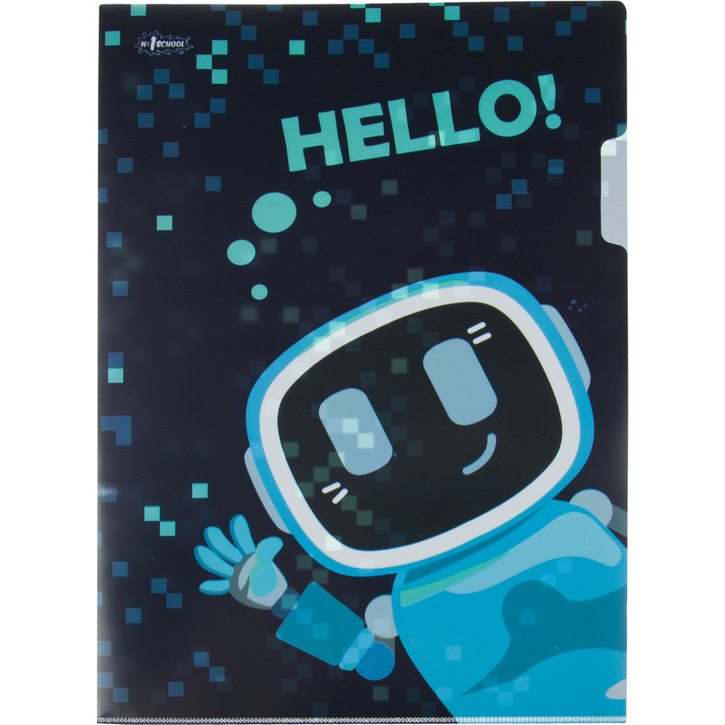 Изображение товара Папка-уголок №1 School Robot Hello А4 2 шт пластиковая Россия