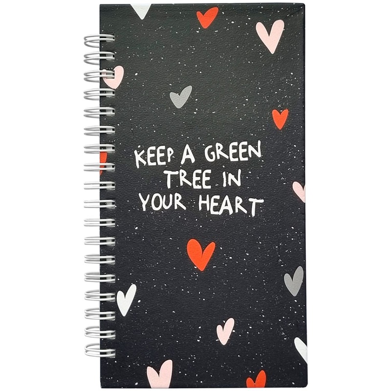 Изображение товара Блокнот Be Smart Sentiment 9.4x17.4 см 100 листов чёрный в клетку на спирали