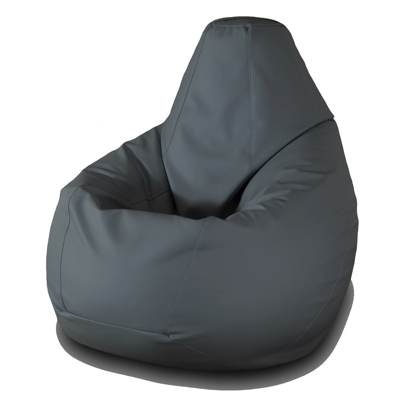 Изображение товара Кресло-мешок Точка роста серый (искусственная кожа)