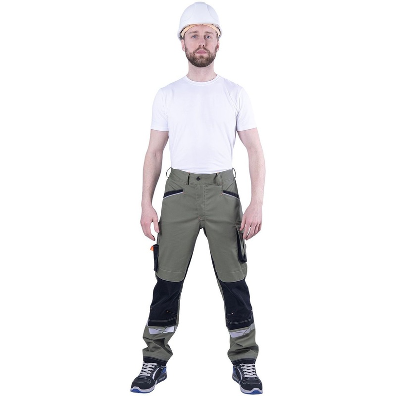 Изображение товара Рабочие летние мужские брюки Корпорация с СОП хаки/чёрные 56-58