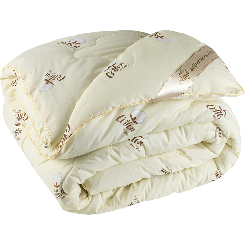 Изображение товара Одеяло евро Эльф 200x215 см стёганое с кантом бежевое (656)