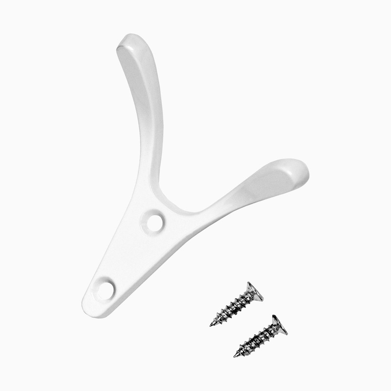 Изображение товара Настенная вешалка StahlBuro 206 WW белая двухрожковая компактная