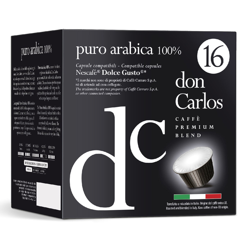 Изображение товара Кофе в капсулах Don Carlos Puro Arabica 100% 16 шт для кофемашин Dolce Gusto