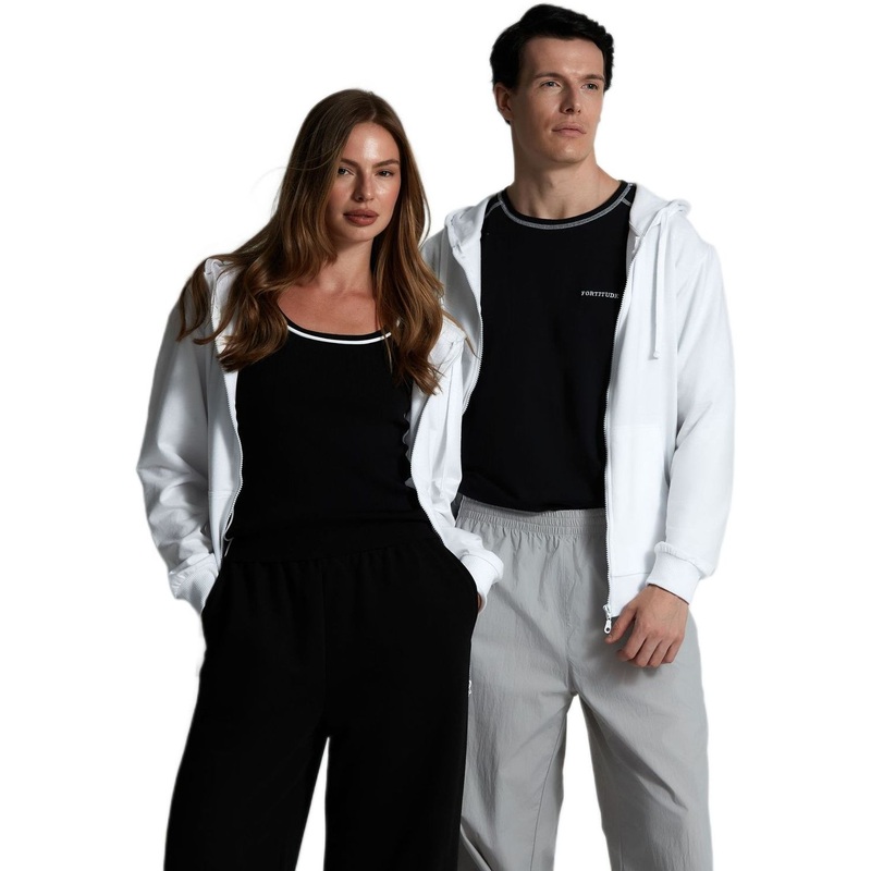 Изображение товара Толстовка Siverga 2.0 белая размер S с капюшоном и молнией