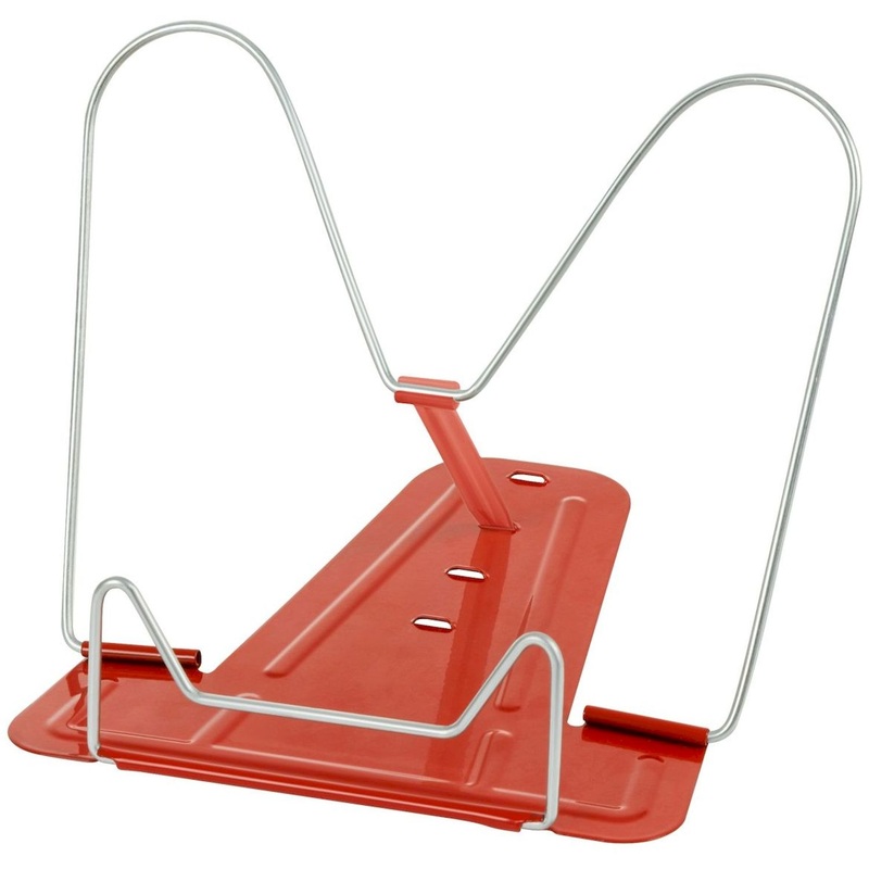 Изображение товара Подставка для книг Стамм металлическая красная с регулируемым углом