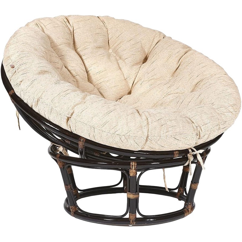 Изображение товара Кресло TetChair Papasan античное чёрно-коричневое из ротанга и ткани