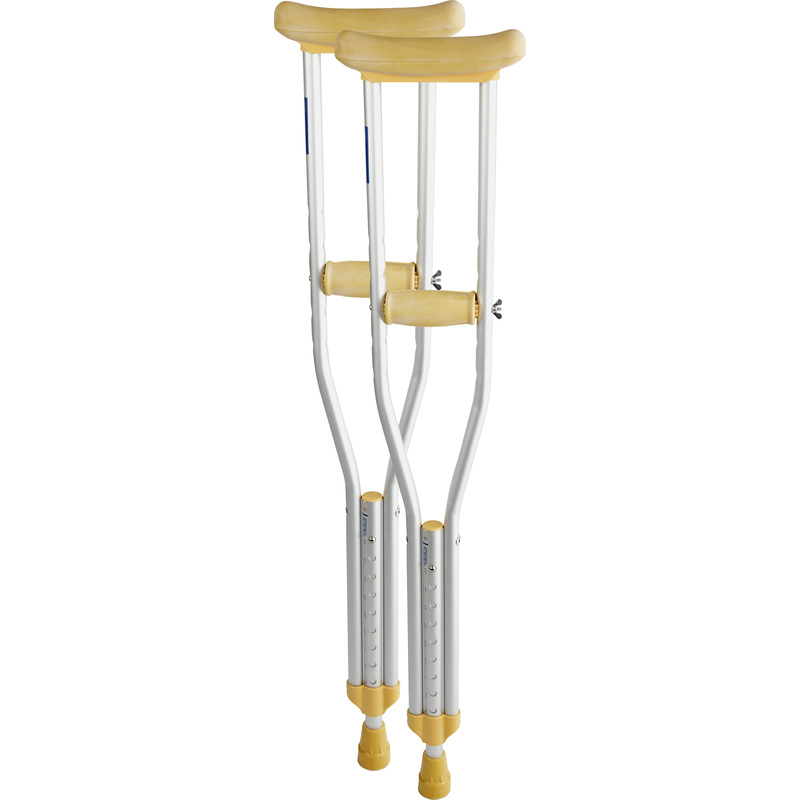 Изображение товара Подмышечные алюминиевые костыли Barry регулируемые для взрослых рост 155-180см