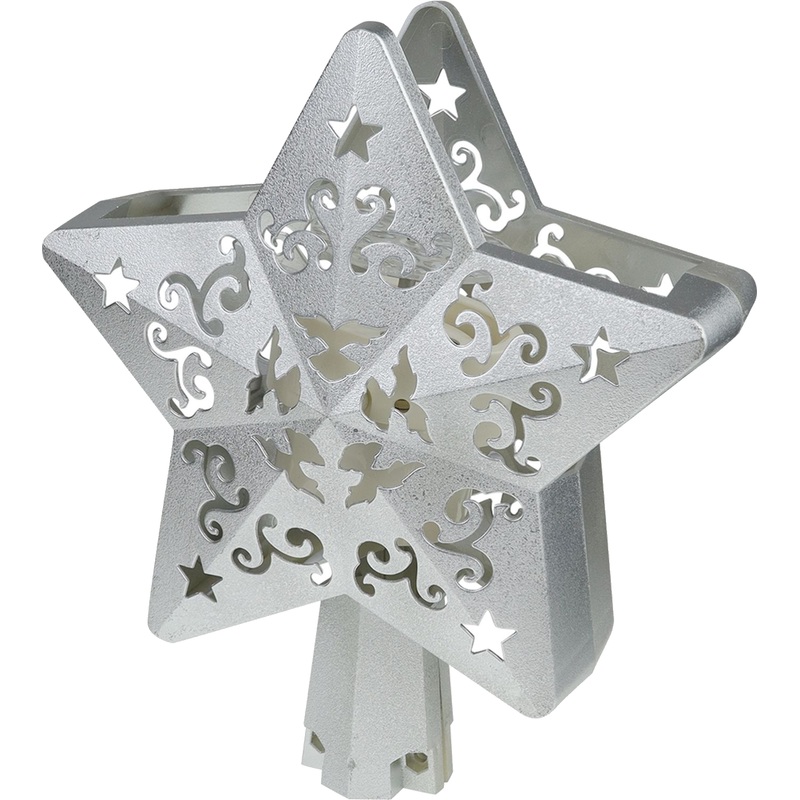 Изображение товара Светодиодная верхушка на ёлку с проекцией Miland Чудесная звёздочка фиолетовая 22.3см