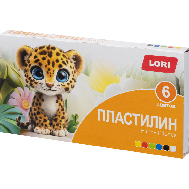 Изображение товара Пластилин классический Lori 6 цветов 90 г (Плф-006)
