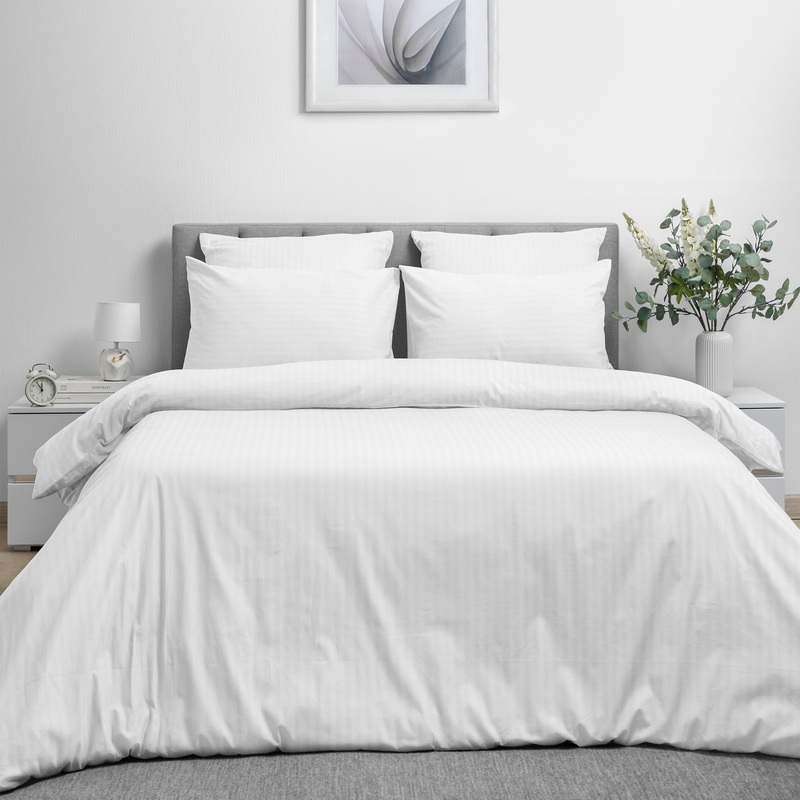 Изображение товара Комплект постельного белья Волшебная ночь Warm white евро поплин 50x70 см