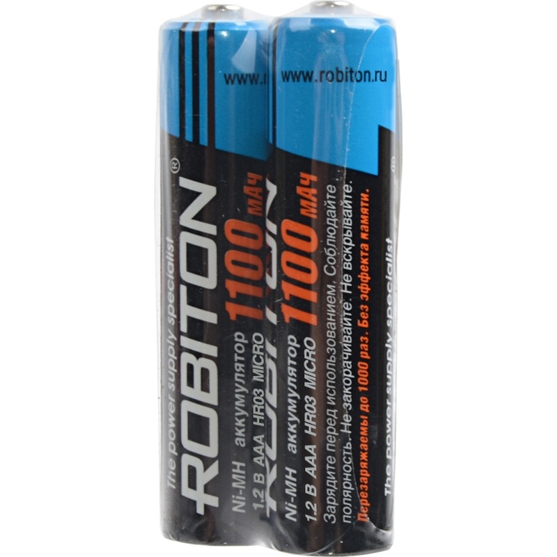 Изображение товара Аккумулятор AAA 1100 мАч Robiton 2 штуки в упаковке Ni-Mh